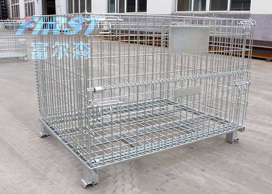 chất lượng  Stackable Steel Q235 50*50mm Wire Mesh Box Pallet nhà máy sản xuất