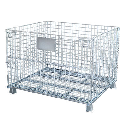 chất lượng  Medium Duty 1000KG Capacity 50x50 Folding Wire Mesh Container nhà máy sản xuất