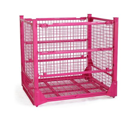 ISO RAL mạ kẽm 110kg 4 lớp Lồng dây thép có thể xếp chồng lên nhau