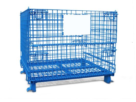 Container lưới thép dùng để chứa hàng hóa trong kho
