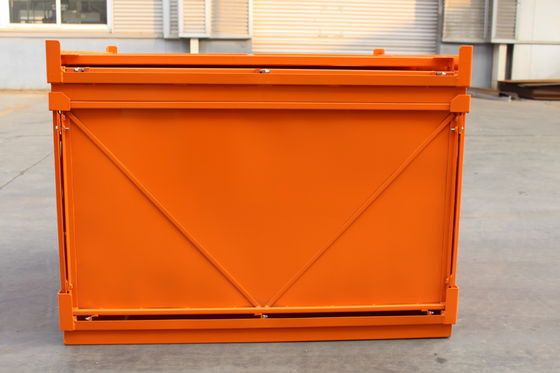 Có thể gập lại mạ kẽm 2.0mm Độ dày 48KG Lồng Pallet kim loại