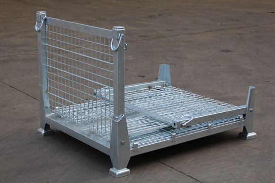 Lồng lưu trữ kim loại lưới 50x50 có thể thu gọn được mạ kẽm điện