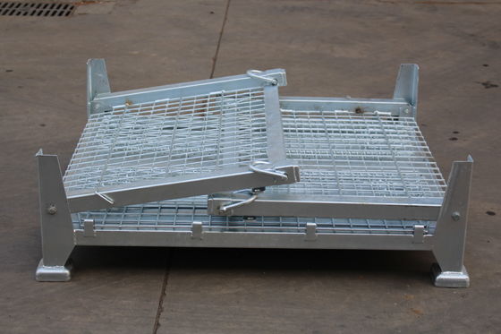 Lồng lưu trữ kim loại lưới 50x50 có thể thu gọn được mạ kẽm điện