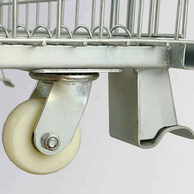 Lồng kim loại có thể gập lại bằng bạc có thể khóa được 50 * 50mm 1500KG