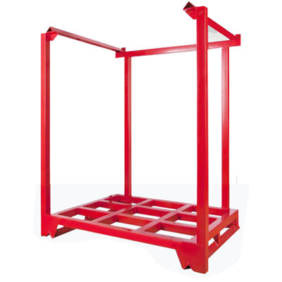 Hướng dẫn xe nâng 1000KGS Giá đỡ bằng thép có thể xếp chồng lên nhau bằng kẽm nhúng đỏ