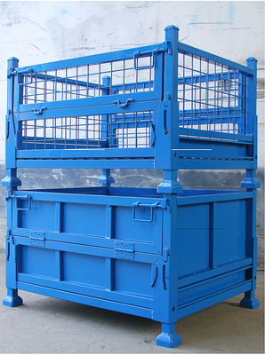 Logistics 4 lớp Xếp chồng Hộp Pallet kim loại dây 6.4mm